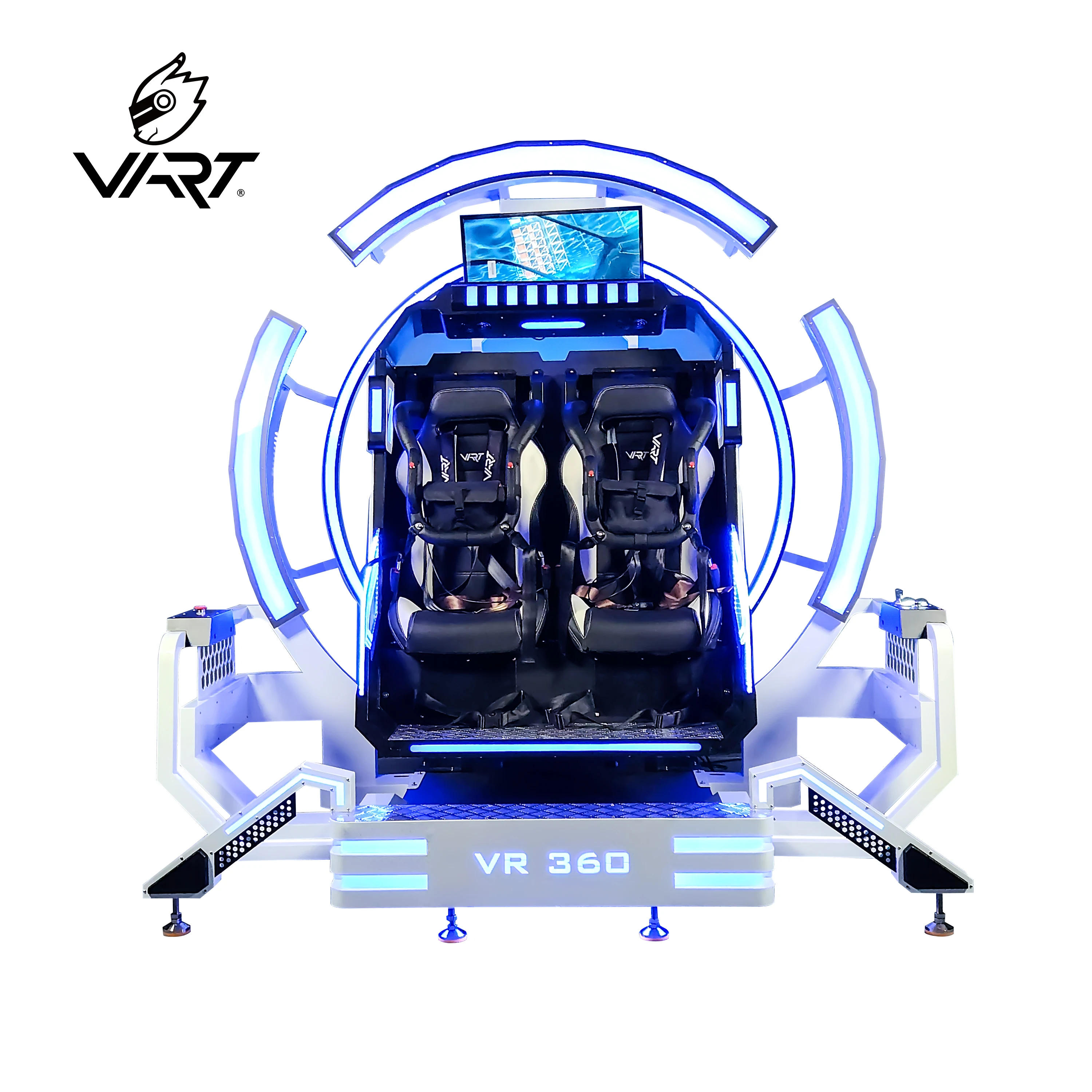 2Seats 2 Players 360 9D Vr Roller Coaster Simulation Rides Virtual Reality Arcade Game Machine Virtual Reality Simulator