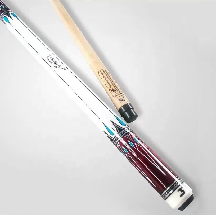 High End Premium Quality Billiard cue  1/2-PC  Maple wood Uni loc joint sticks 58inch length with cue joint protector  for sale