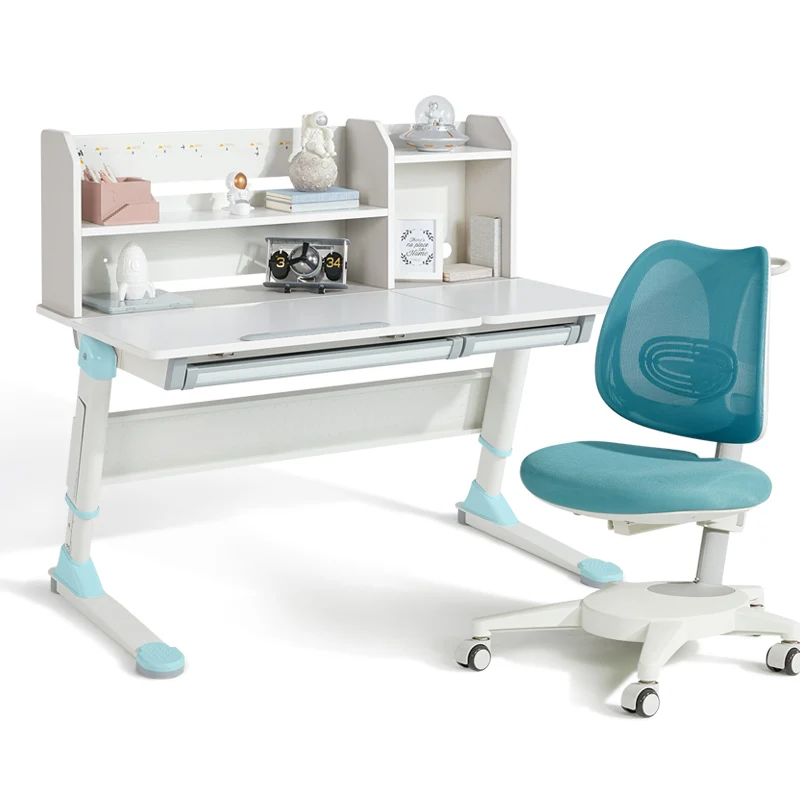 2M2KIDS Amz горячая Распродажа эргономичный детский учебный стол регулируемый деревянный детский стол экологичный учебный стол с книжной полкой