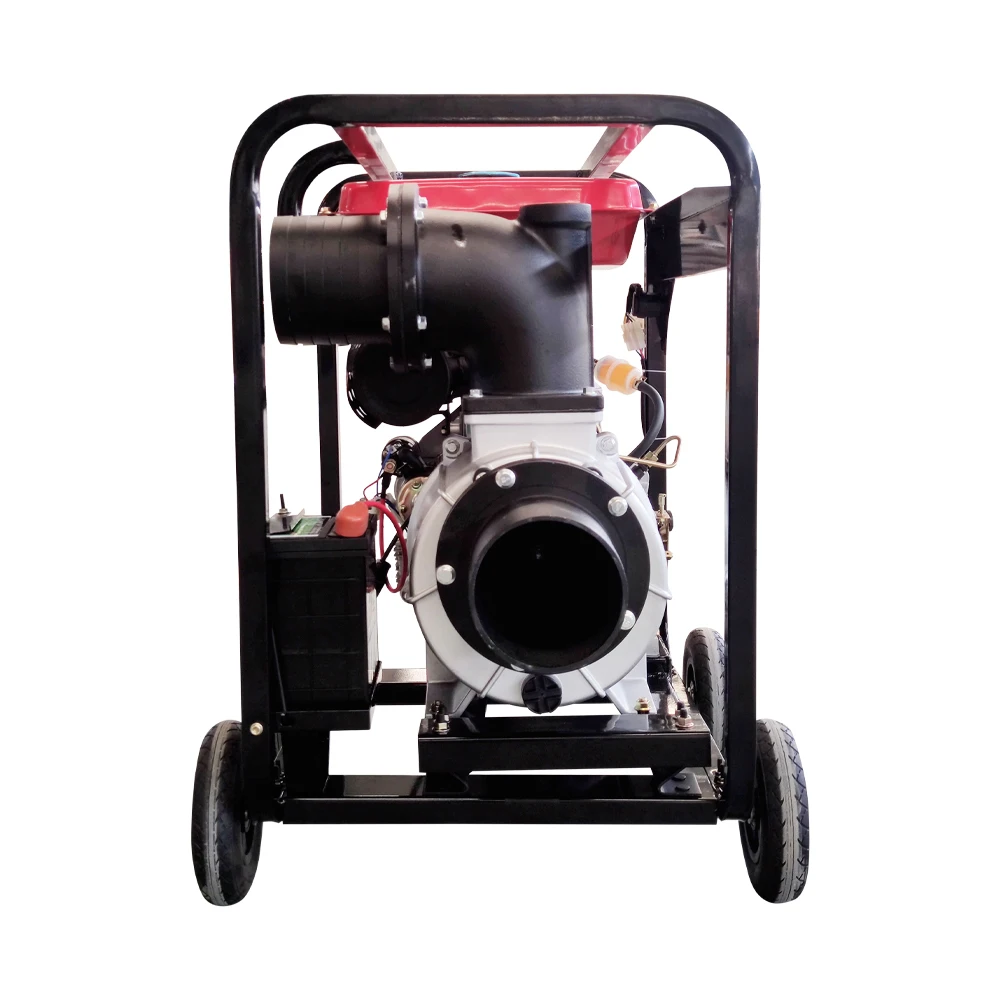 Electric 6 Inch Water Pump Diesel with 15HP 220V for Wastewater Treatment Irrigation With Wheels