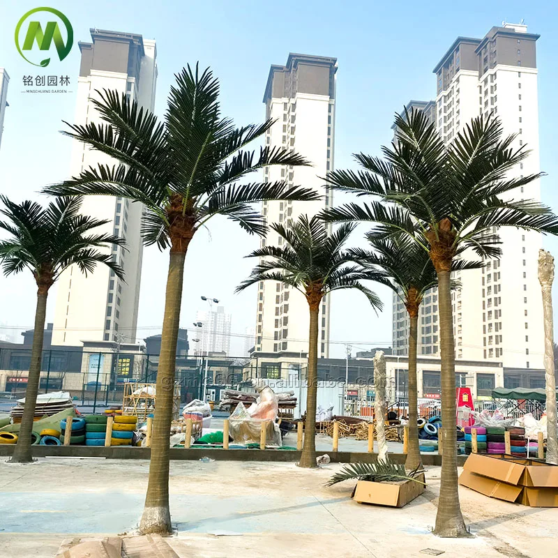 Good Price Palm Tree Artificial Fiberglass Artificial Coconut Palm Trees FOR Large Indoor Outdoor Beach Decorative