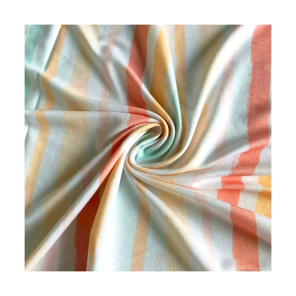 Custom digital Printing bamboo lycra knitted precut fabric