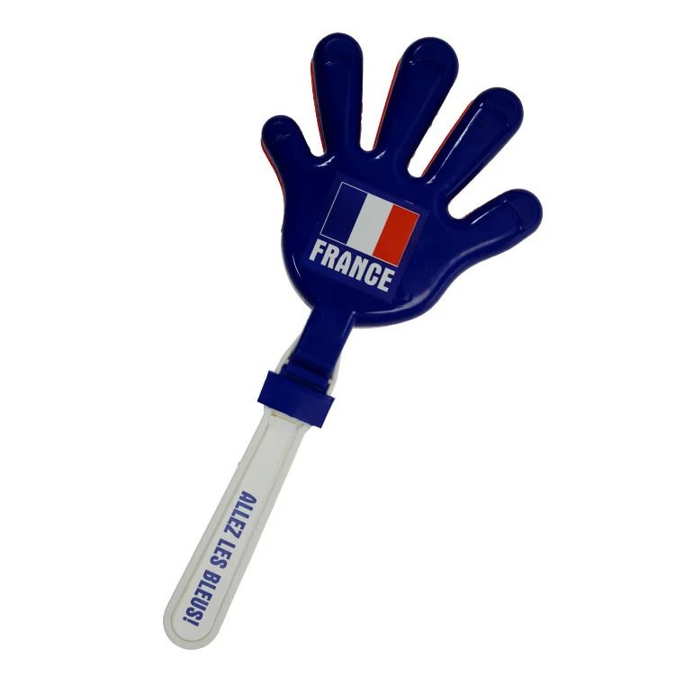 China Factory OEM logo sport fans cheering hand clapper toy plastic PP hand clappers
