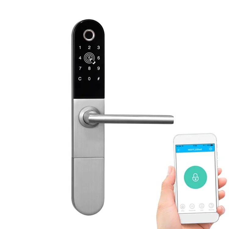 Biometric Fingerprint Identification Remote Control APP Password Electronic Door Lock For Apartment