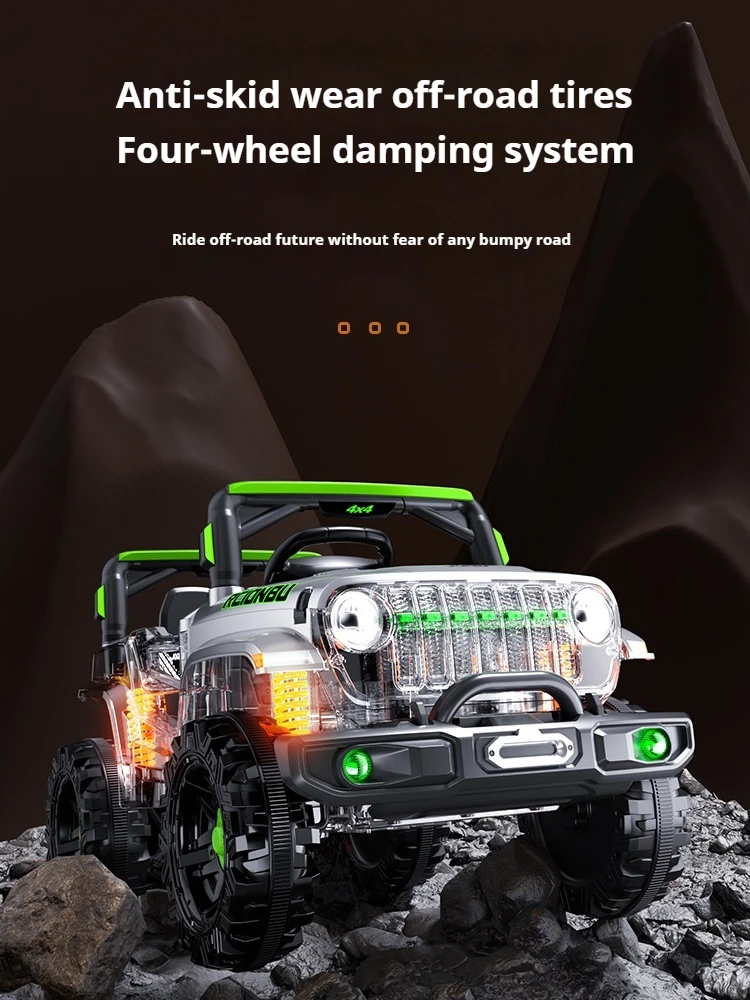 Wholesale 6V electric off road Cars Oversized Remote Control Children Car 2 Seater Battery Powered Kids Electric Cars
