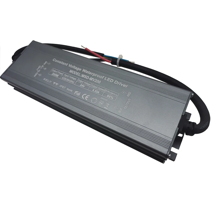 IP65 MSD-MV200 регулируемый светодиодный драйвер 5v 12v 24v 36v 48v led источник питания постоянного тока для светодиодного освещения
