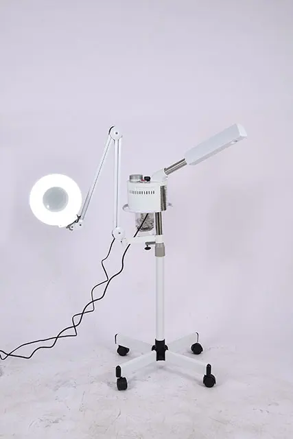 2 in 1 hot facial steamer with 8x magnifying LED lamp facial vaporizer