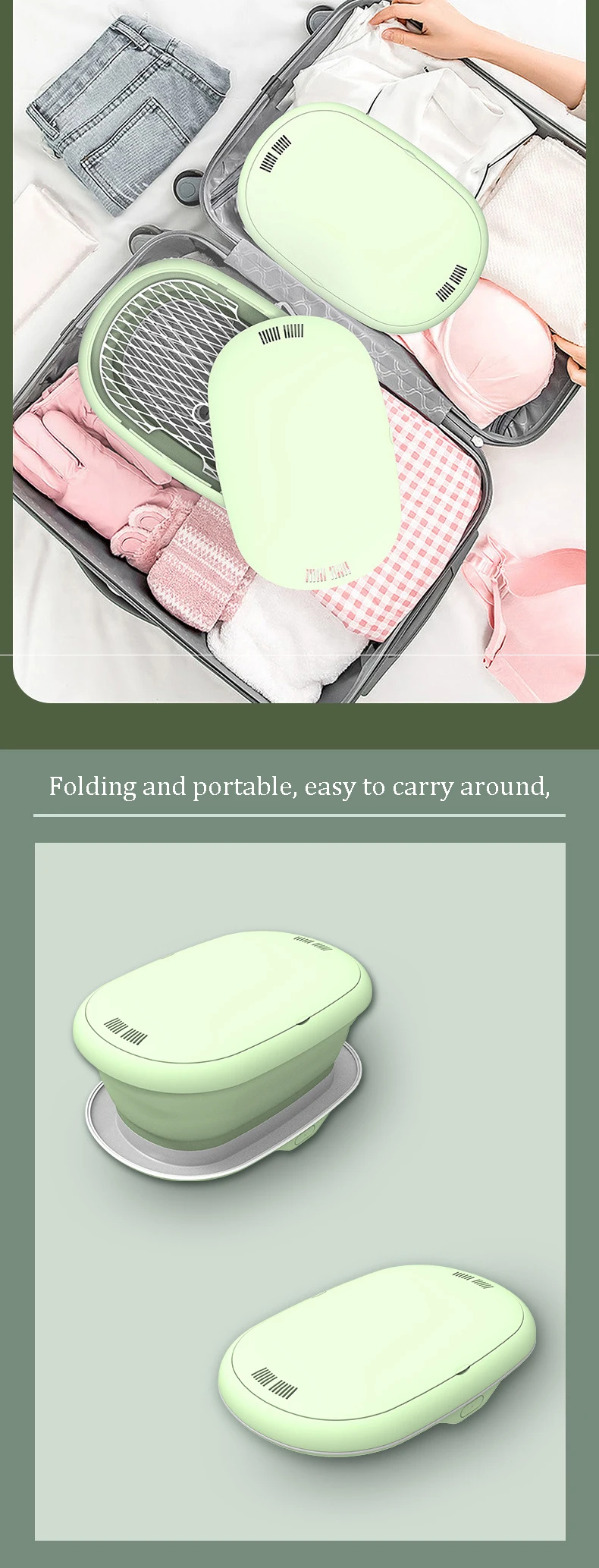 Disinfection And Sterilization Portable Folding For Business Trips Mini Underwear Dryer