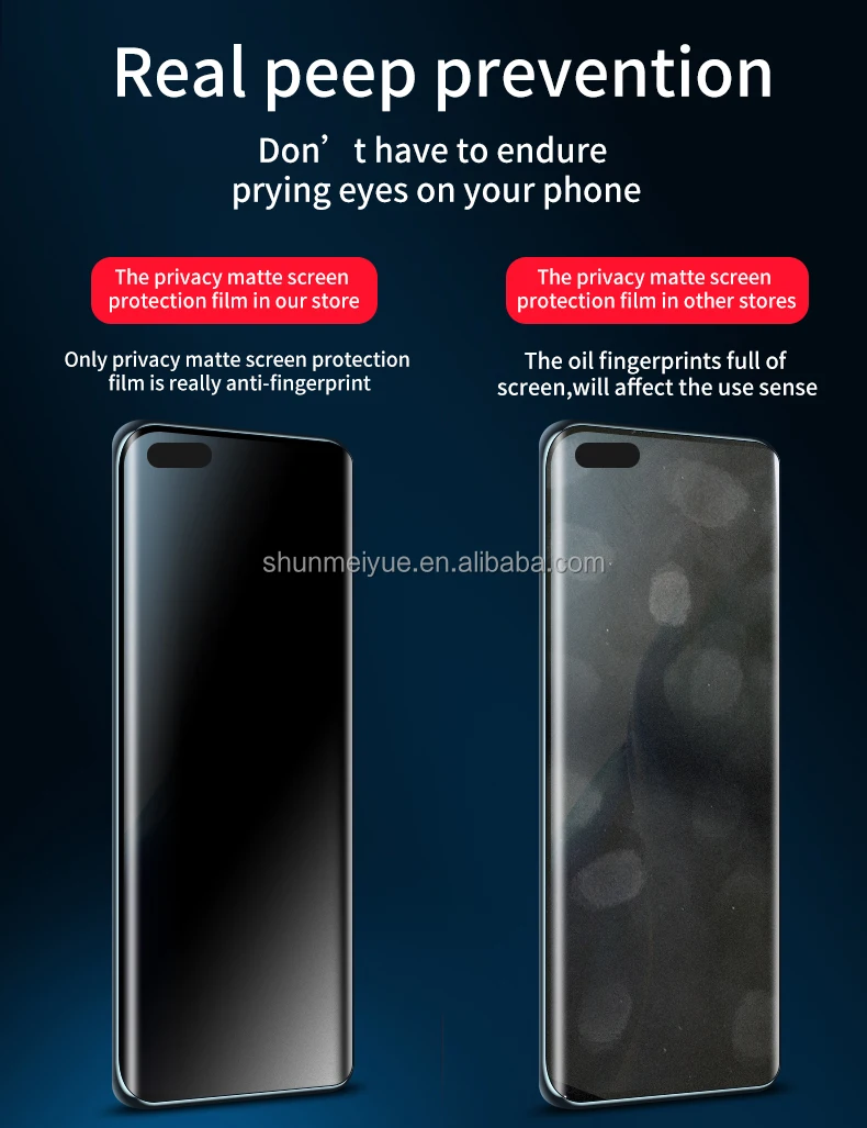 18x12 см гидрогель анти-шпионская защита от отпечатков пальцев, ТПУ Защитная пленка для экрана для любых моделей мобильных телефонов