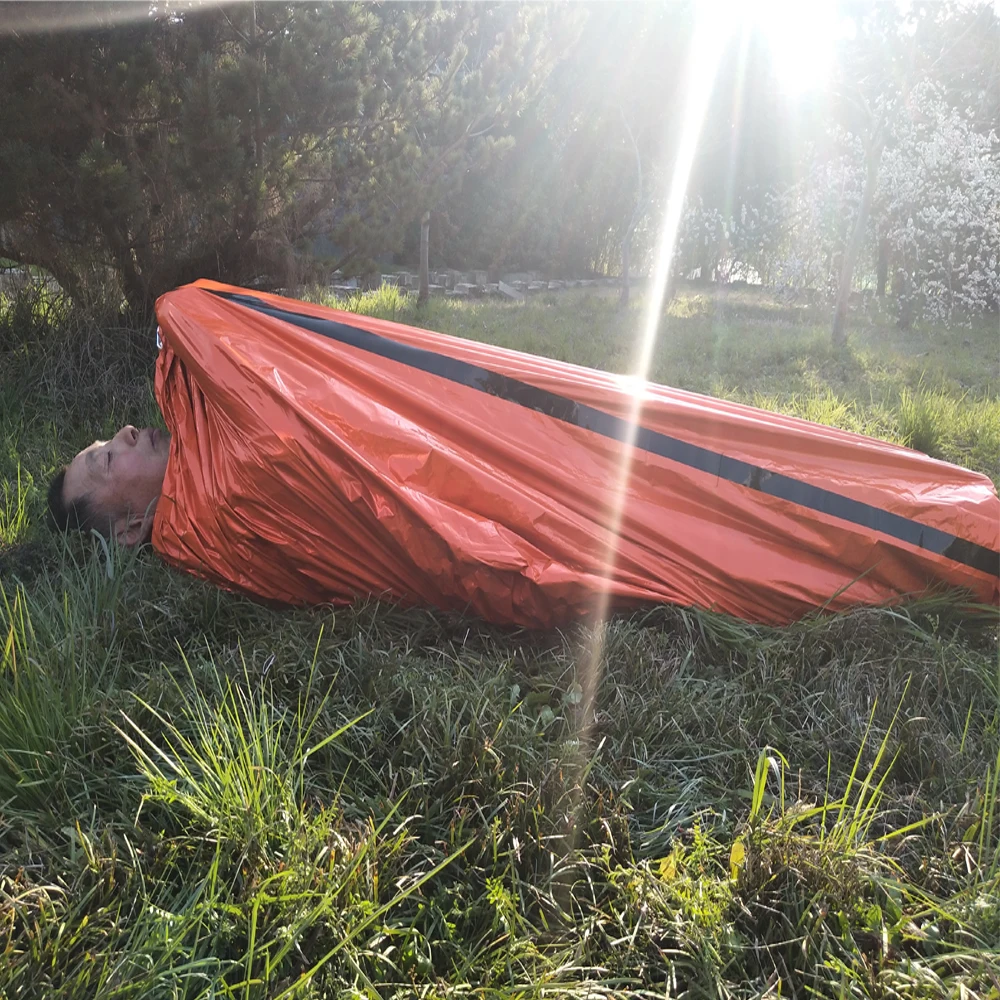 Emergency Mylar Sleeping Bag  Designed for NASA Space Exploration and Heat Retention Perfect for Survival Kits and Go-Bags