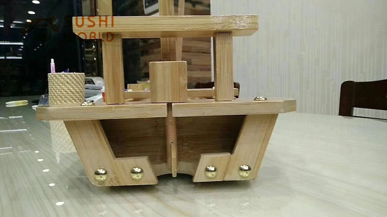 Factory Price Healthy Japanese wooden  Food Sushi wooden  Boat