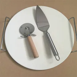 Round Cordierite Durable Baking Stones for Ovens & Grill & BBQ, Stone Oven Round Pizza Stone