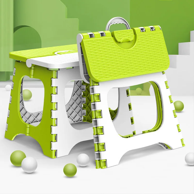 Складной складной стул портативный пластиковый нескользящий для кухни ванной спальни