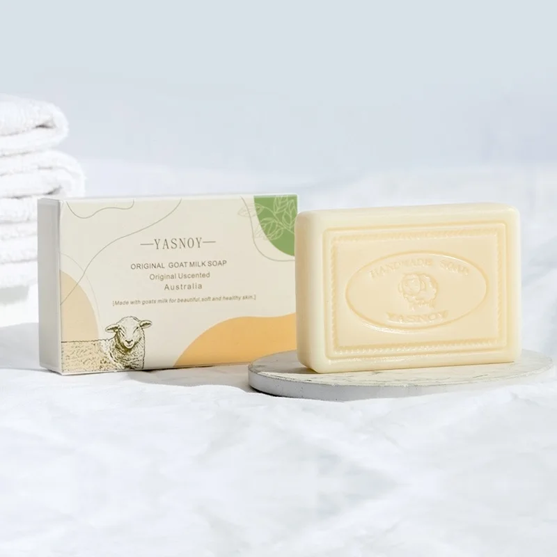 Handmade Organic Goat Milk Soap with Honey Oatmeal Moisturizing Soothing for Sensitive Skin Face Body Cleanser Lavender Soap