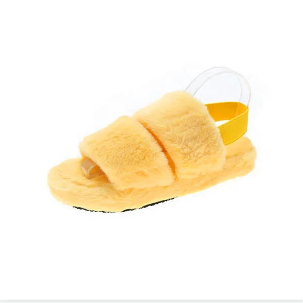 
Fashion House Bedroom Indoor Shoes Fuzzy Plush Ladies Furry Slippers for Women 