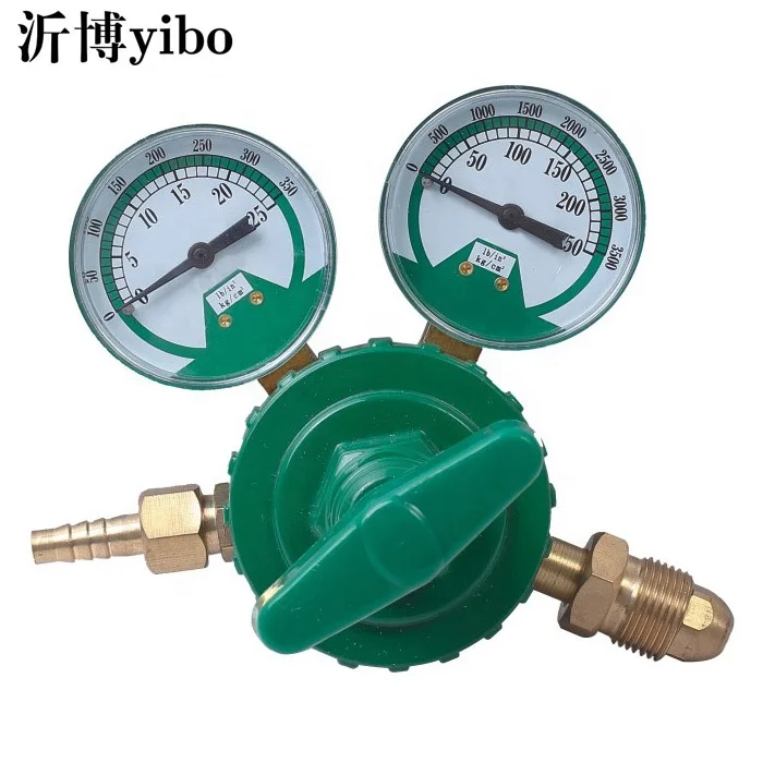 Made in China Brass Material mini type high pressure o2 regulator with two pressure gauges for gas Cylinder
