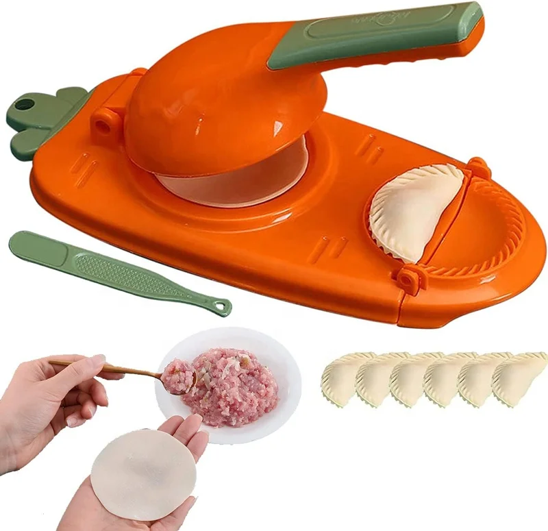 Dumpling Maker Press 2in1 Empanada Skin Molds for Dumplings Empanadas, Ravioli Rolling Wrapper Mold Wonton Maker