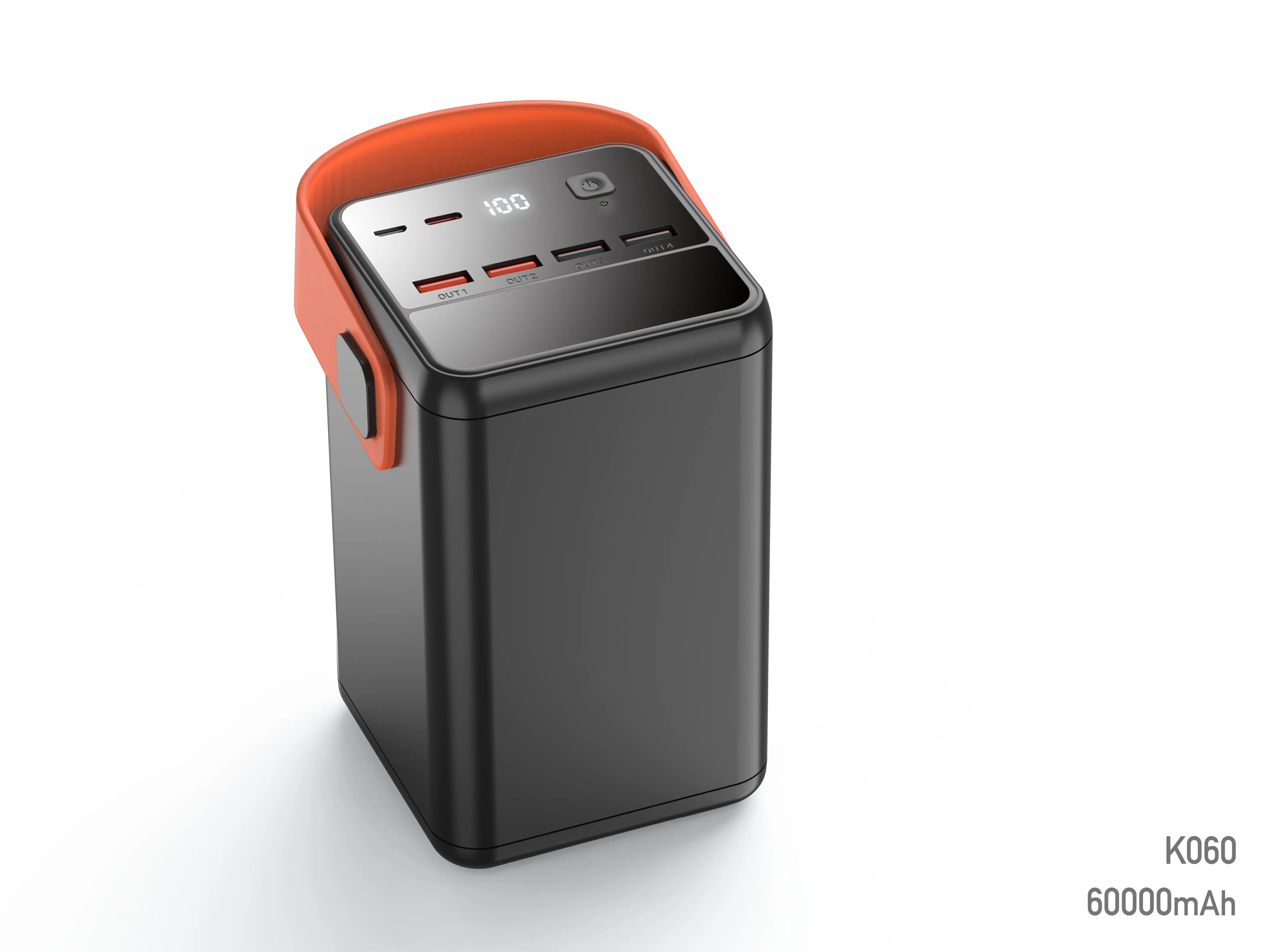 2023 china factory large capacity 60000mah Power Bank PD65W Fast Charger Laptop Power Station With LCD Display External Battery