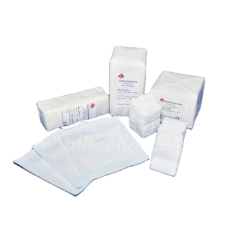 Medical high absorbency 100% cotton gauze sponge swab compress