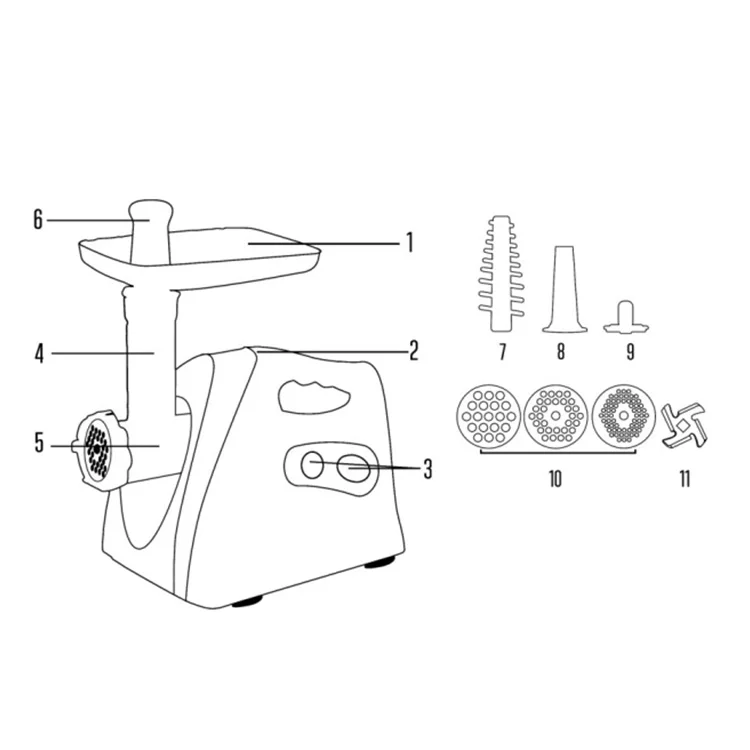 Чистая Медь 1000 Вт высококачественные кухонные приборы Медный двигатель электрическая мясорубка с низким уровнем шума