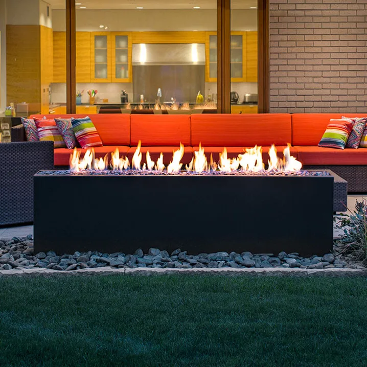 outdoor metal natural gas fire pit patio flame propane heater fire place rusty corten steel decorative firepit