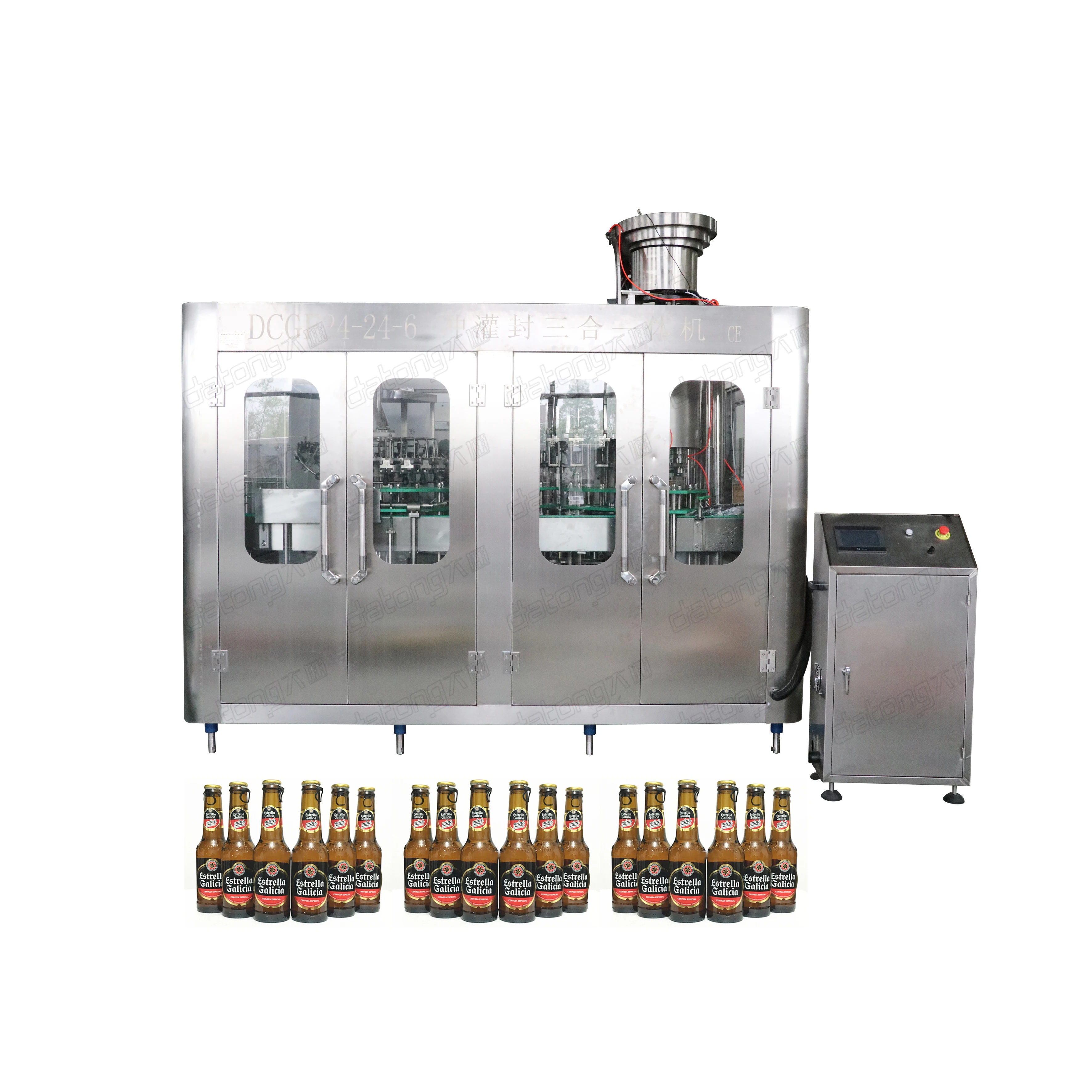 Mono block carbonated drink filler / glass bottle filling bottling machine