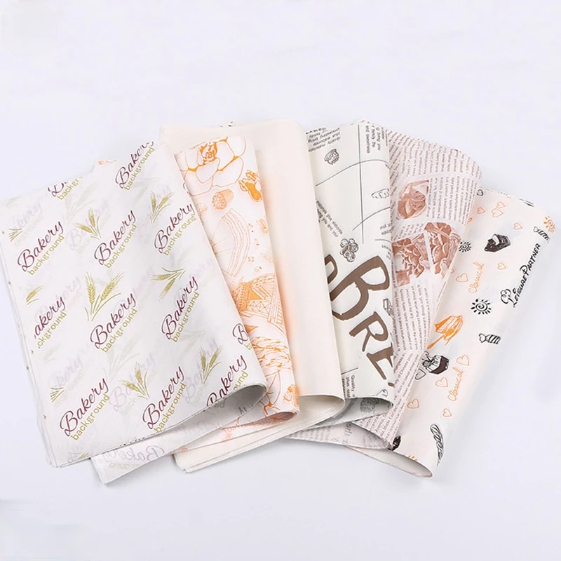 
Hamburg Baking Oil-absorbing Paper Bread Cake Grilled Food Class Plate Tray Anti-Oil Pad Paper Burger Wrapping Paper 