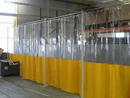 Red Blue Yellow Black White PVC film and Middle stitching transparent film PVC Curtain