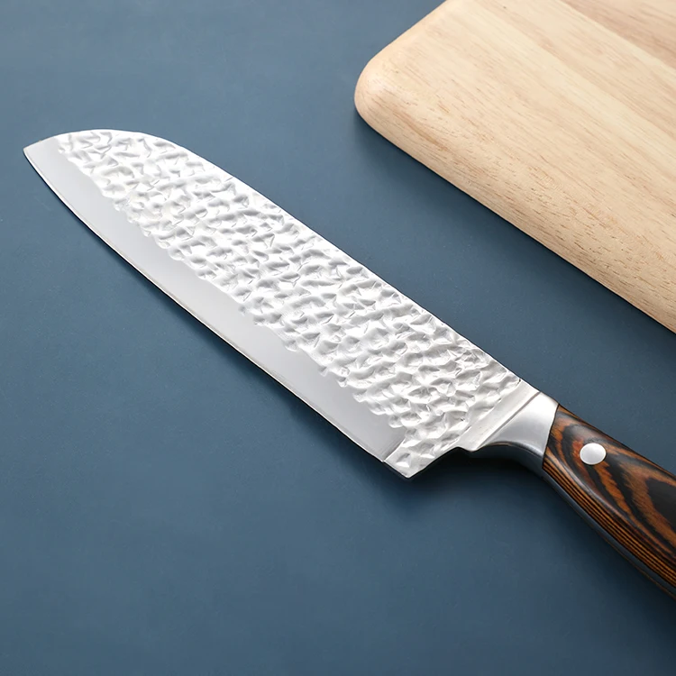  Нож сантоку 7 дюймов Профессиональные Кухонные ножи из нержавеющей стали для приготовления пищи японский шеф-повар с коробкой