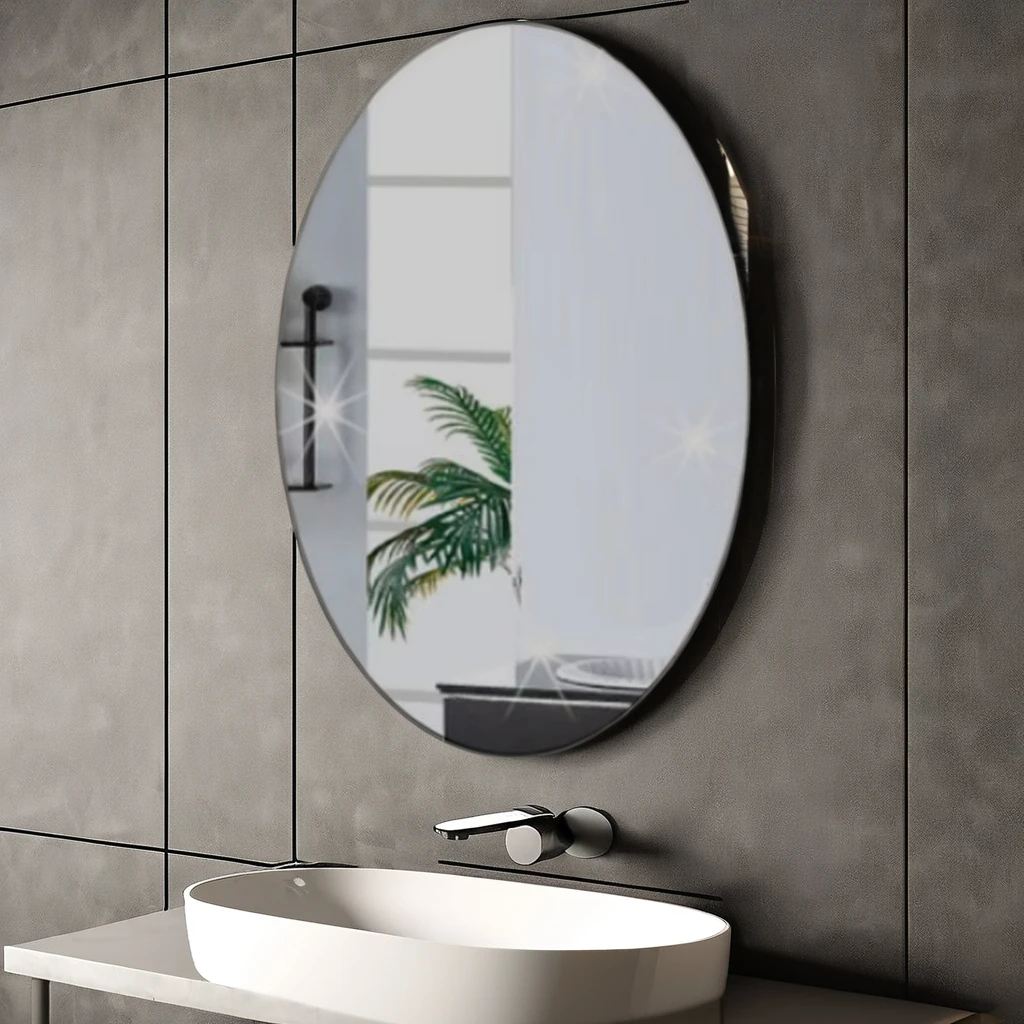 Customized soft acrylic glass 3D oval self-adhesive mirror sticker decorative wall mirror