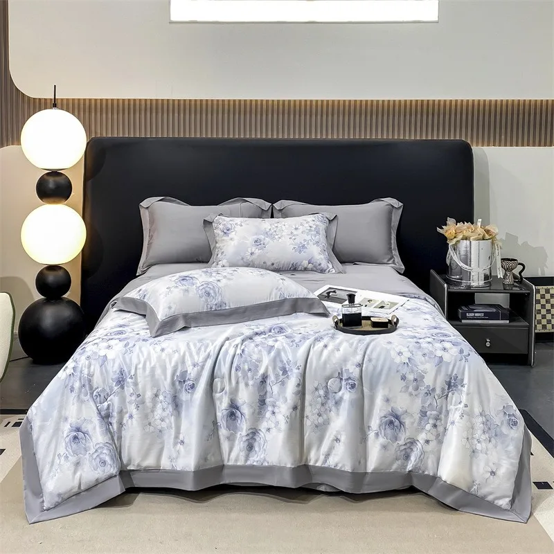 60s Bed Sheet Tencel Quilt Cover Set Factory selling High Quality Bed Linen Luxury