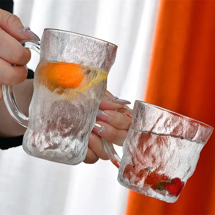 High quality frosted Glacier cup with handle custom variety of glasses