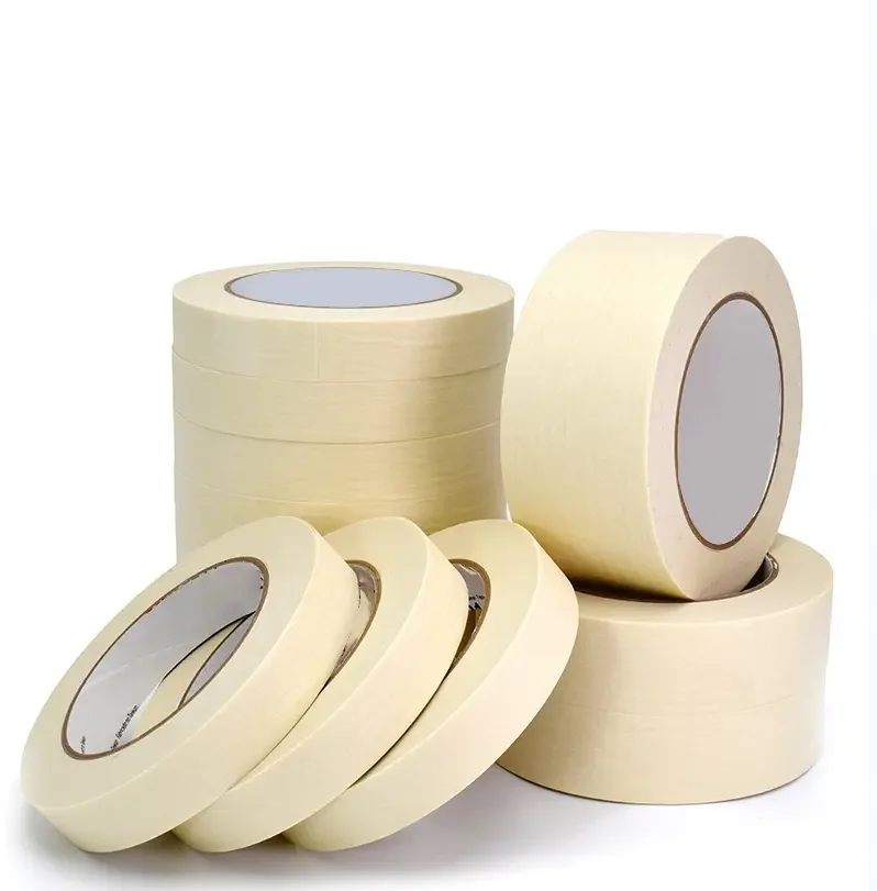 10mm x 50m Cheap General Application Paper Painting Covering Masking Tape Wall Car Painting Adhesive Masking Tape