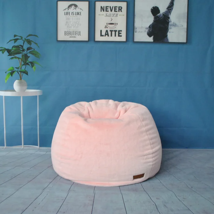 Rabbit Fur Round Bean Bag baby bean bag