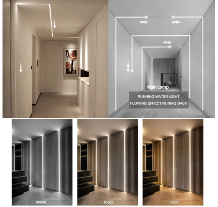 led strip light with touch sensor switch smart strip lights APP control cool white running water led strip lights