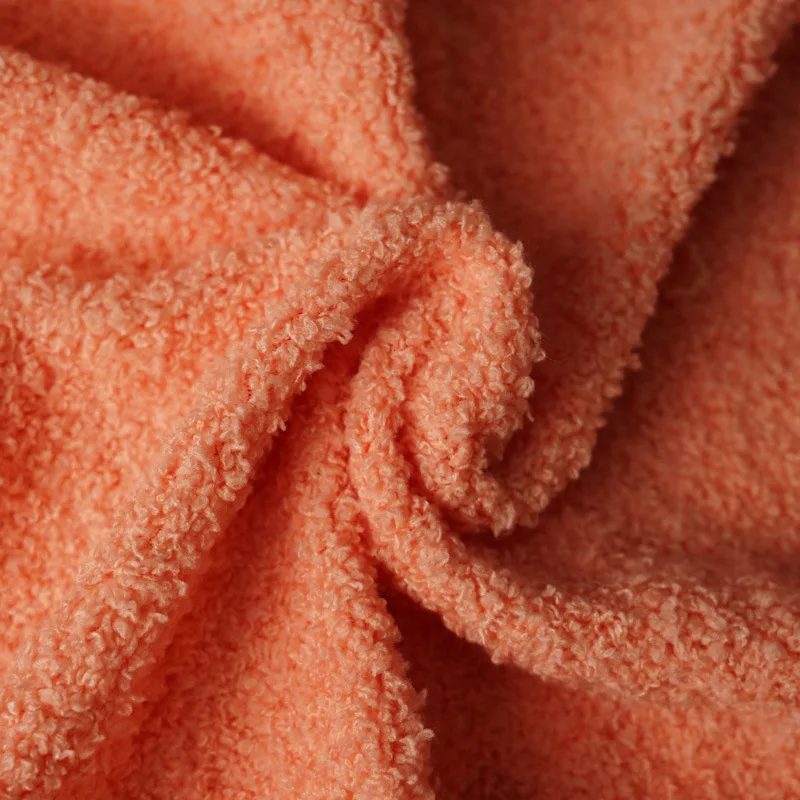 Hot sale sherpa fleece fabric plush boucle curly fabric super soft felt shu velveteen fabric for Pajamas Sleepwear garnment