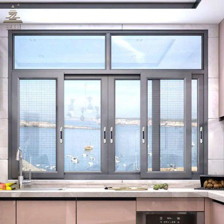 Best selling sliding window for balcony sliding window caster price jindal aluminium sliding window sections