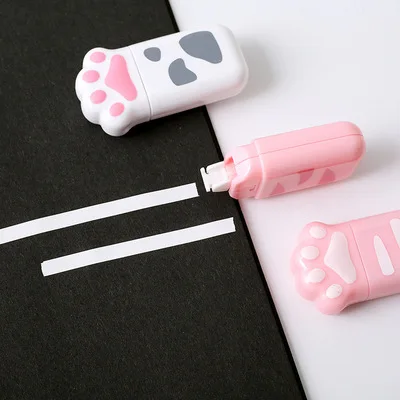 Cute Cat Paw Correction Tape Kawaii Stationery Cartoon Correct Band Students Gifts Novelty School Office Correction Supplies