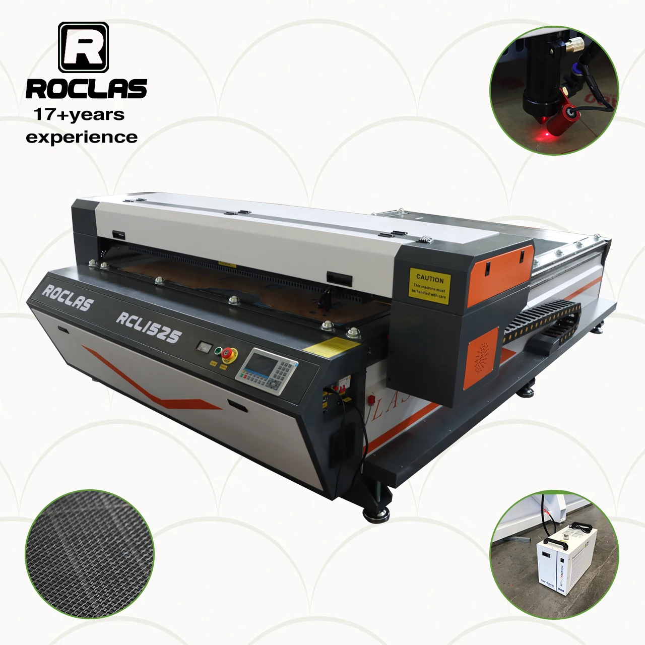 Hot sale model ROCLAS 1325/1525 300w/500w CO2 laser engraving machine for acrylic plywood Leather rubber Cutter and engraver