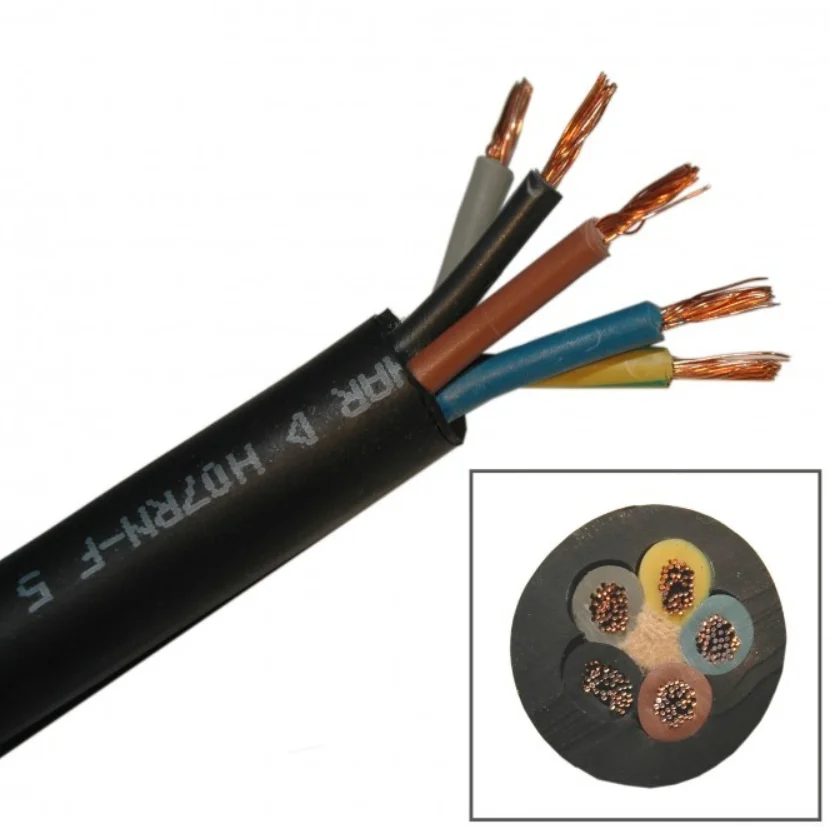 H03RN-F H05RN-F H07RN-F 3X1.5 3X2.5 3X3.5mm2 Flexible Rubber Submersible Pump Cable