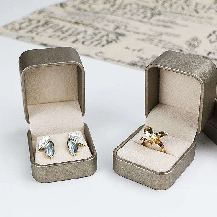 Hot Sale Wholesale Custom Logo Leather Jwellary Box Luxury Earring Bracelet Necklace Ring Box Cheap Jewelry Packaging Box