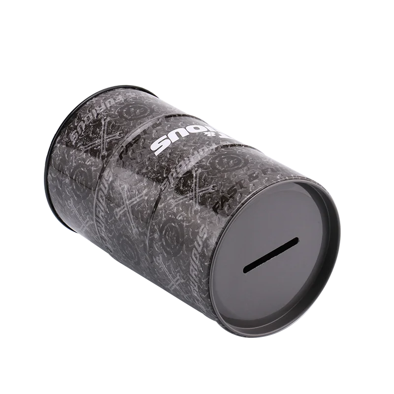 Fashionable hot sale saving tin pot Round retro fast furious coin tins