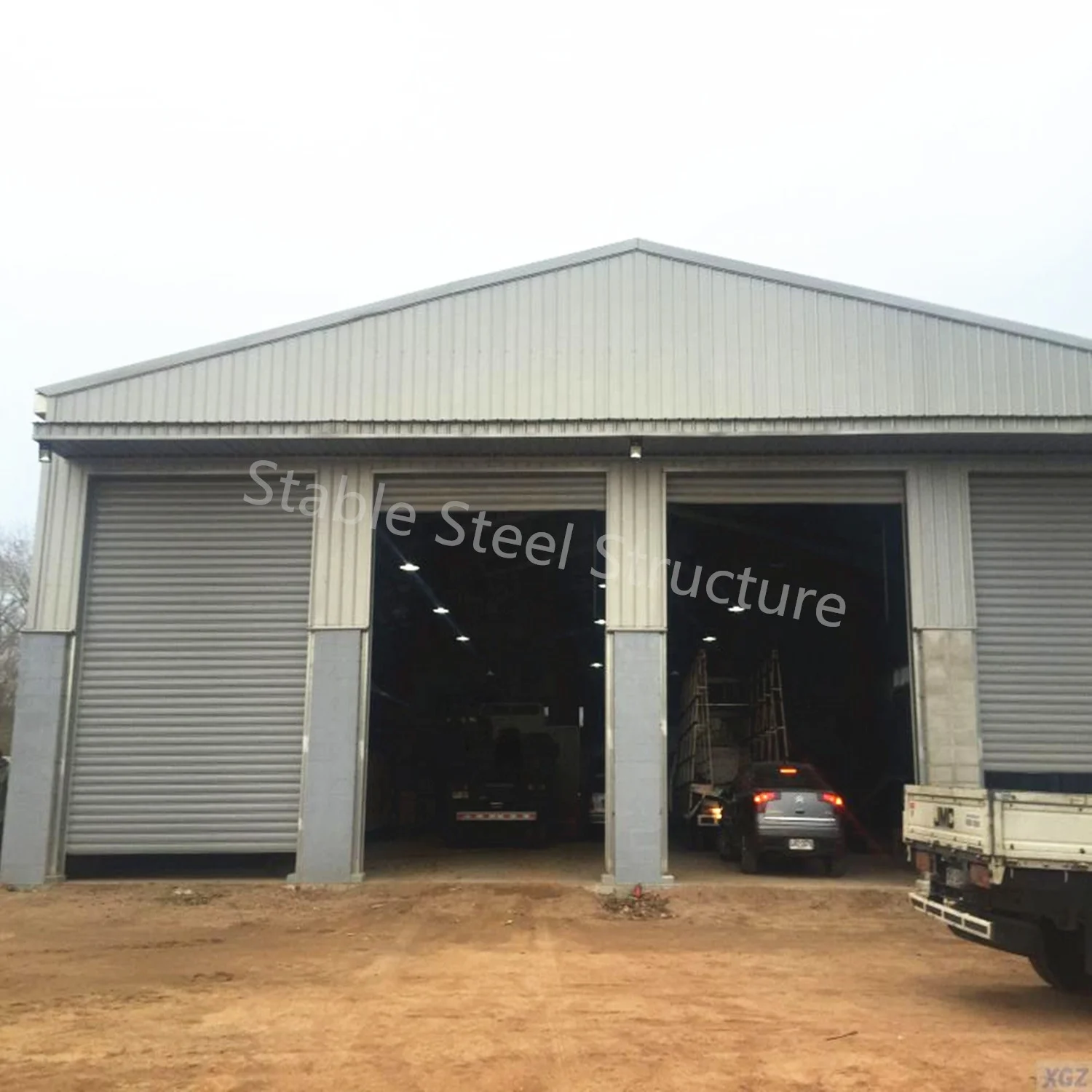 Detachable prefab light portal frame metal construction industrial building steel structures