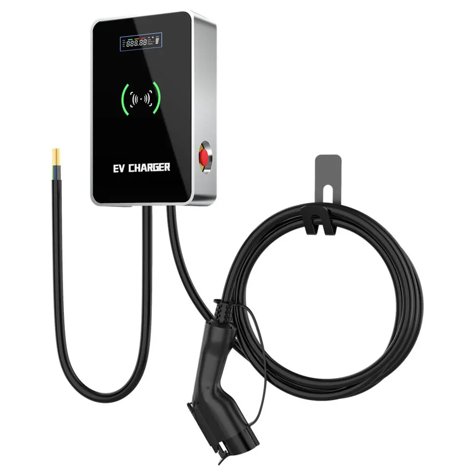 Home Fast EV Charger 22KW Wall-mounted DC Charger 60A for Electric Car with Display Screen