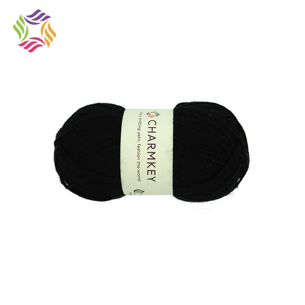 
Charmkey cheap price spun twisted solid 100% polyester dyed yarn for hand knitting baby sweater china manufacturers 