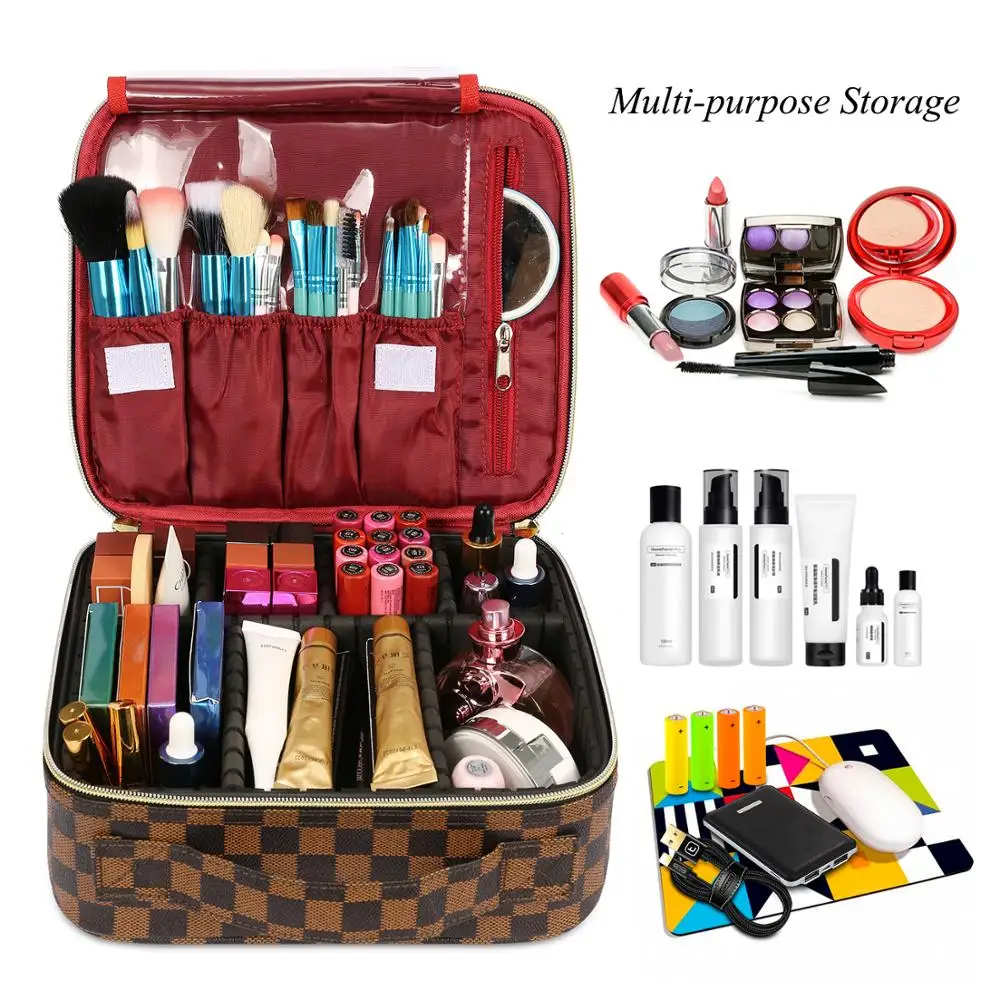 Lokass Cosmetic Bag Lazy Travel Makeup Bag Pattern Make Up Storage Organizer Magic Cosmetic Pouch for Women Girls