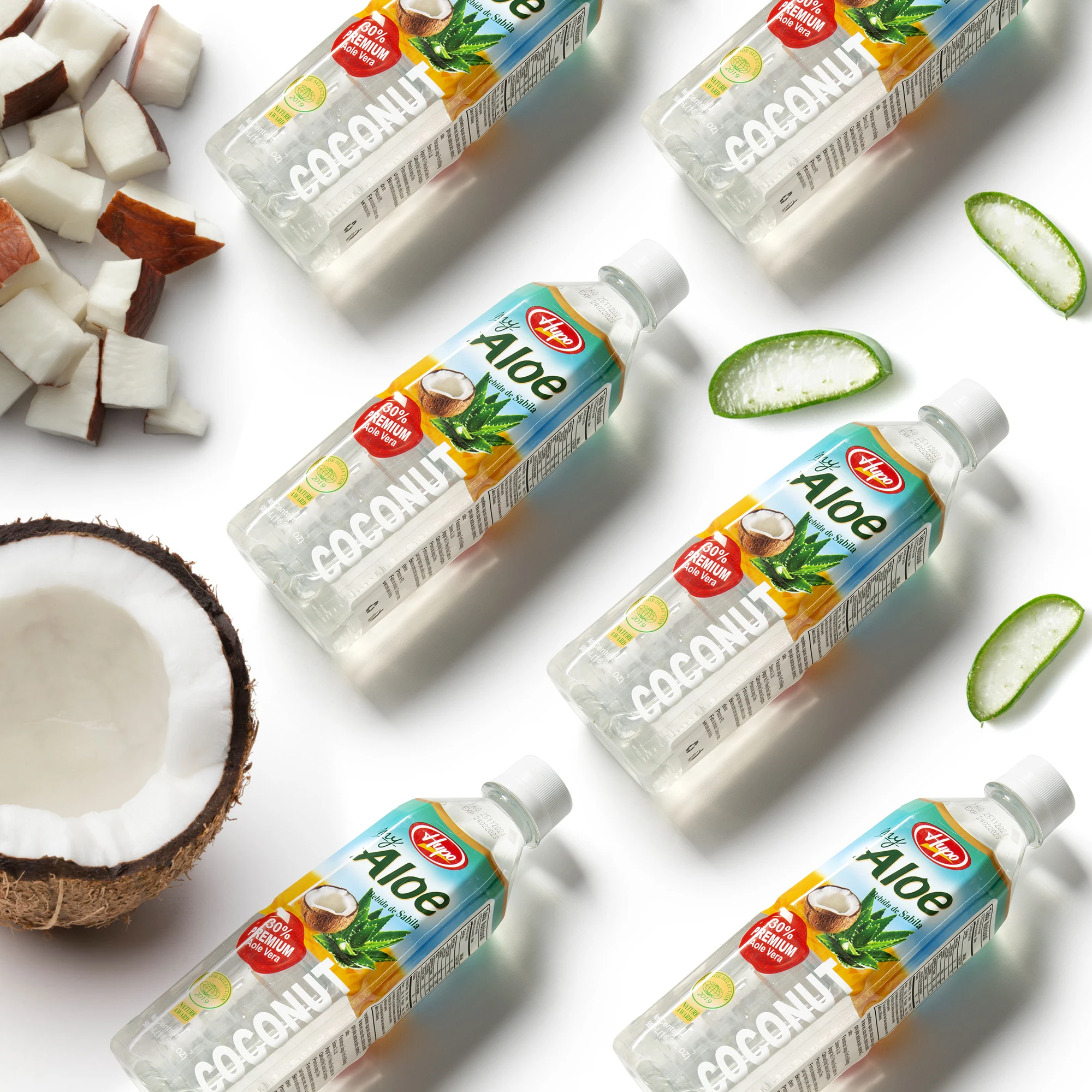 0.5L Coconut flavored aloe vera drink with pulp