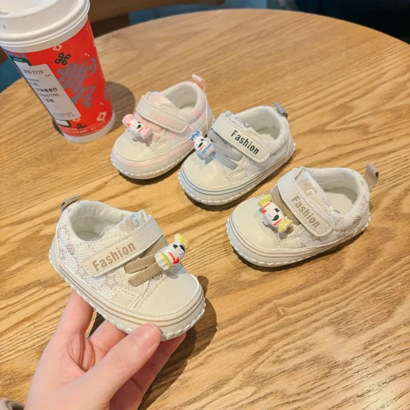 0 -1 year old cute candy shoes for boys and girls, breathable mesh shoes, wear-resistant tendon sole toddler shoes