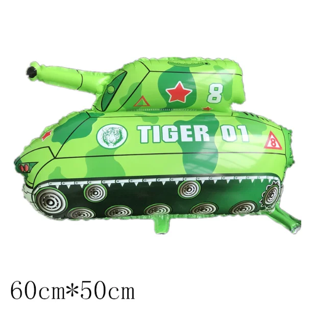Military Theme Birthday Party Camouflage Happy Flags Fighter tank Foil Balloons Latex Arch Cake Toppers