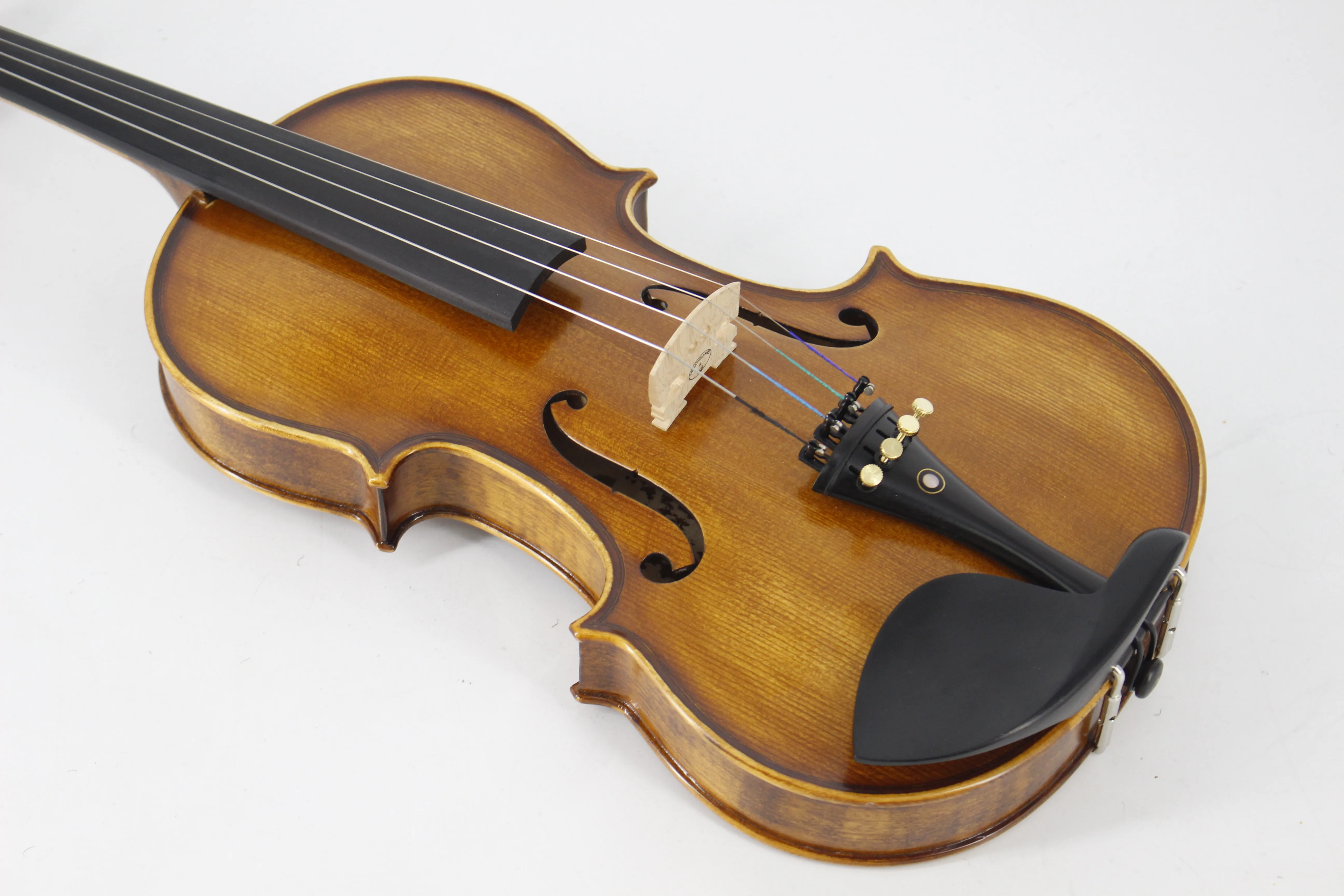 Tongling Factory Wholesale Solid Spruce Natural Flame 4/4 Professional Violin